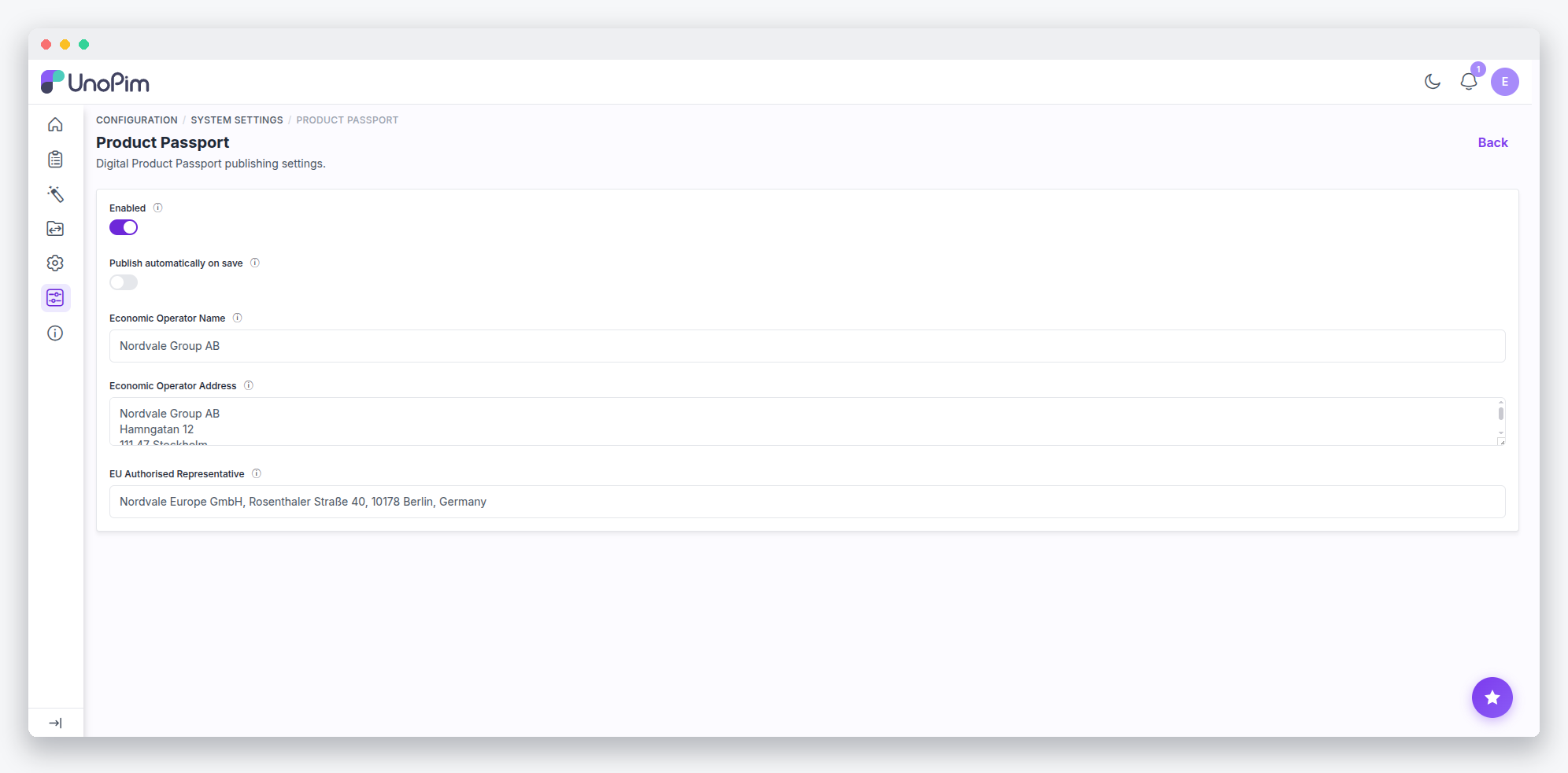 A package-registered settings editor
