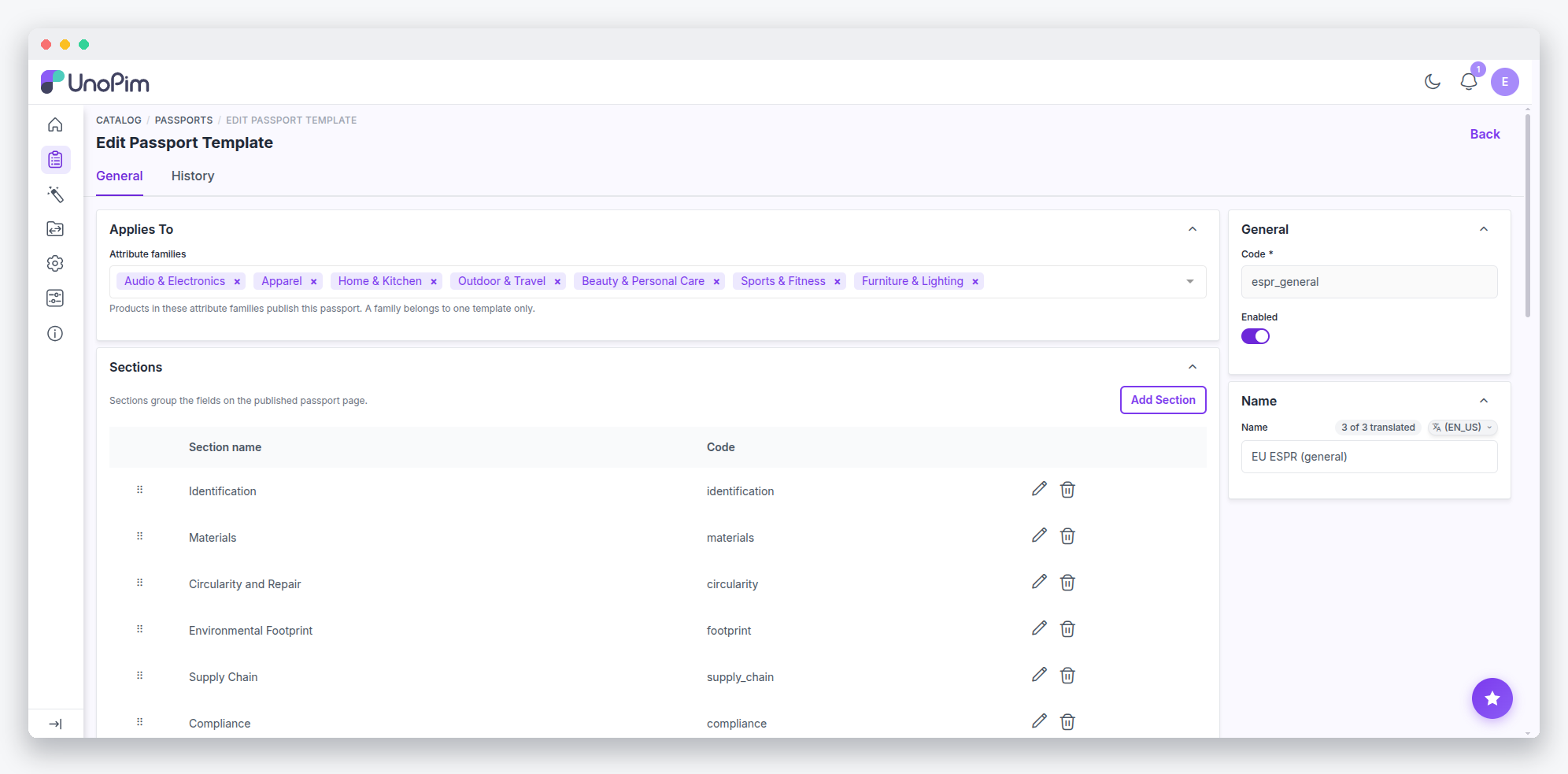 Passport template editor