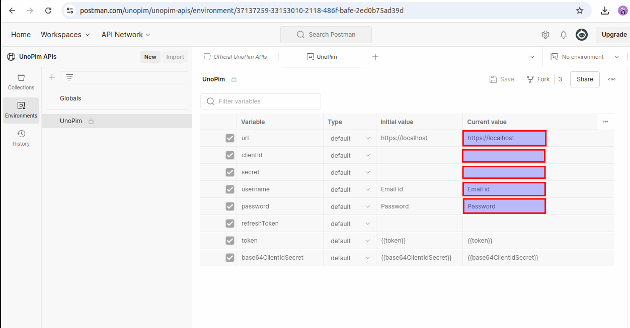 Api Environment Variable